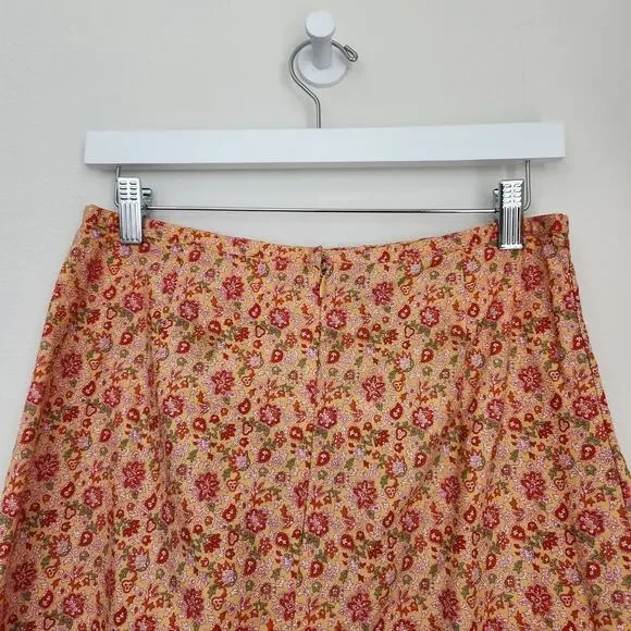 Vintage Faded Glory Floral Paisley Patterned Midi Pencil Skirt M - Picture 10 of 13